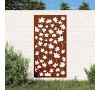 LoogCape Garden Wall Decoration Made of Corten Steel with Maple Leaf Design, 105 x 55 cm, Weatherproof, Rust Look, Wall Decoration for Garden, Patio, Fence, Weatherproof Steel, Durable, Rustic