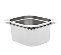 LoogCape Gastronorm Containers Set of 2 GN 1/2 150mm Stainless Steel for Professional Kitchens, Buffet, Catering, Keeping Warm, Serving, Restaurant, Hotel, Party, Canteen, Sturdy and Stackable