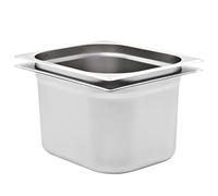 LoogCape Gastronorm Containers Set of 2 GN 1/2 200 mm Stainless Steel for Professional Kitchen, Buffet, Catering, Hotel, Restaurant, Party, Bain-Marie, Chafing Dish, Food Warmer, Space Saving