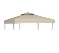 LoogCape Gazebo Replacement Canopy 310 g/m² Beige 3 x 3 m Waterproof UV-Resistant Protective Cover for Garden Tent Party Tent Folding Gazebo with Reinforced Corners and 8 Eyelets for Weatherproof Use