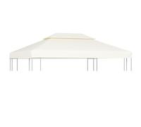 LoogCape Gazebo Replacement Canopy 310 g/m² Cream White 3 x 4 m Weatherproof Water Resistant UV Protection for Garden Tent Party Tent Sun Protection Canopy
