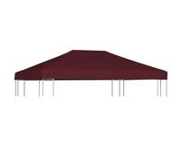 LoogCape Gazebo Roof, 310 g/m², 3 x 4 m, Wine Red, Waterproof, UV-Resistant, Weatherproof Protective Cover for Garden, Balcony, Patio, Outdoor, Camping and Party