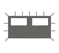 LoogCape Gazebo Side Wall with Windows 4 x 2 m Anthracite for Garden Gazebos, Patio Canopies, Party Tents, Balcony and Sun Protection, Weatherproof Polyester PVC Material, Easy Assembly