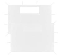LoogCape Gazebo Sidewalls with Windows, Pack of 2, White, Weatherproof Fabric and PVC Set for Garden Gazebo, Patio, Balcony, Party Tent, Canopy, Sun Protection, Rain Cover and Shade
