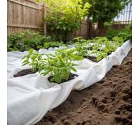 LoogCape Geotextile Fleece White 1 x 50 m Polyester Fibre Durable Floor Fabric for Landscaping and Gardening Versatile Waterproof, Tear-Resistant, Breathable