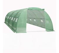 LoogCape Greenhouse 24 m² 6 x 4 x 2 m with Ventilation Windows and Door, Weatherproof Plant House Made of PE Mesh Fabric for Vegetables, Herbs, Flowers, Raised Bed, Balcony, Patio, Outdoor, Protection