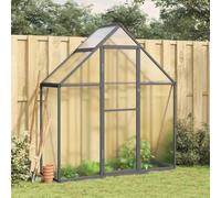 LoogCape Greenhouse with Base Frame, Anthracite, 169 x 58 x 195 cm, Aluminium, Polycarbonate, Weatherproof, Frost-Resistant for Vegetables, Herbs, Tomatoes, Balcony, Patio, Hobby Garden, Winter