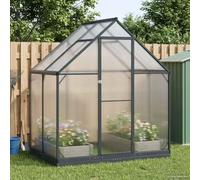 LoogCape Greenhouse with Door, Anthracite, 183.5 x 123 x 207 cm, Weatherproof Propagation House Made of Aluminium and Steel for Balcony, Patio, Outdoor, Raised Bed, Tomatoes, Vegetables