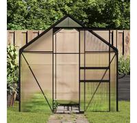 LoogCape Greenhouse with Foundation, Anthracite, Aluminium, 4.75 m², 190 x 250 cm, UV-Resistant, Weatherproof, Frost Protection, Ideal for Plants, Vegetables, Herbs, Balcony, Patio, Hobby Horticulture