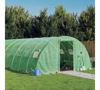 LoogCape Greenhouse with Steel Frame, Green, 24 m², 6 x 4 x 2 m, Weatherproof Greenhouse with Ventilation, Walk-In, Ideal for Vegetables, Herbs, Flowers, Raised Bed, Balcony, Patio, Outdoor, Wintering
