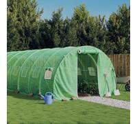 LoogCape Greenhouse with Steel Frame in Green, 54 m², 18 x 3 x 2 m, Weatherproof Plant House for Vegetables, Tomatoes, Herbs, Ideal for Balcony, Patio, Outdoor, Durable PE Cover, Sturdy Construction