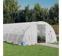 LoogCape Greenhouse with Steel Frame White 24 m² 6 x 4 x 2 m for Hobby Garden, Plants, Tomatoes, Vegetables, Herbs, Balcony, Patio, Weatherproof, Frost Protection, Wintering, Propagation House