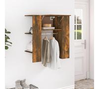 LoogCape Hallway Cabinet Smoked Oak 97.5 x 37 x 99 cm Wood Material with Storage Space for Hallway Living Room Bedroom and Kitchen Wall Mounted Modern Design Sturdy Chest of Drawers Versatile Use