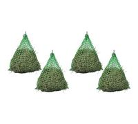 LoogCape Hay Nets Pack of 4 Round 0.75 x 0.5 m Polypropylene Weatherproof for Horses Ponies Cattle and Pigs, Ideal for Feeding and Hay Storage in the Stable or in the Pasture