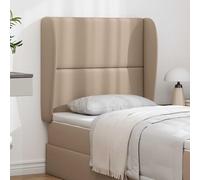 LoogCape Headboard Ear Brown 80 x 23 x 6 cm PVC Wood Material Durable for Bedroom Modern Design Easy Assembly Comfortable Minimalist Suitable for Double Bed and Box Spring Bed