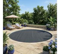 LoogCape High-quality round solar pool cover, diameter 455 cm, 200 μm, black, UV-resistant, water-repellent, insulating, durable for outdoor pool, swimming pool, whirlpool, paddling pool, above-ground