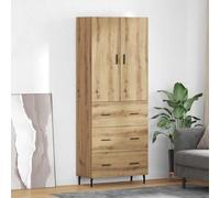 LoogCape High-Quality Sideboard 2-Piece Artisan Oak 69.5 x 34 x 180 cm Wood Material with 2 Doors, 3 Drawers, 2 Shelves for Living Room, Dining Room, Hallway, Office, Storage Space