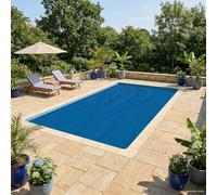 LoogCape High-quality solar pool cover, 800 x 500 cm, square, made of PE with air chambers, UV-resistant, waterproof, insulating, winterproof, for swimming pool, whirlpool, paddling pool, above ground