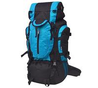 LoogCape Hiking Backpack XXL 75 L Black Blue Water-Repellent with Laptop Compartment for Outdoor Travel Hiking Trekking and Leisure Robust Backpack for Men Women Children