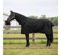 LoogCape Horse Blanket Dark Green Black 75 cm Waterproof Breathable Robust Windproof with Adjustable Closure for Stable, Pasture, Equestrian Sports, Outdoor, Transition, Paddock and Pony