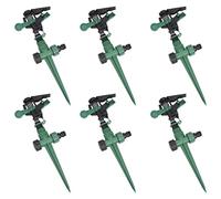 LoogCape Impulse Sprinkler Set with 6 Garden Sprinklers, Circular and Square Sprinklers, Robust Plastic Nozzles for Efficient Watering, Range up to 20 m, Suitable for Lawns, Beds