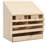 LoogCape Incubator for Chickens, 63 x 40 x 65 cm, Pine Wood with 2 Compartments, Automatic Temperature and Humidity Control, Hatching Breeder, Egg Incubator, for Large Poultry Species