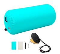LoogCape Inflatable Gymnastics Roller with Pump 120 x 75 cm Made of PVC, Non-Slip, Joint-friendly, for Yoga, Pilates, Fitness, Training, Home and Studio, Durable, Easy to Carry