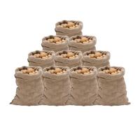 LoogCape Jute Sacks Pack of 10 60 x 105 cm 100% Natural Jute Durable Versatile for Home Garden Storage Transport and Decoration