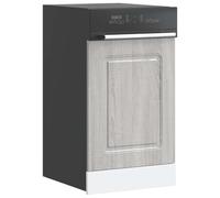 LoogCape Kalmar Dishwasher Cover Grey Sonoma 45 x 1.5 x 67 cm Wood Material Front Panel for Dishwasher Protection and Tailor-Made Look in the Kitchen