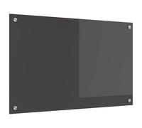 LoogCape Kitchen Back Wall Dark Grey 80 x 50 cm Tempered Safety Glass Heat Resistant Dishwasher Safe for Modern Kitchens Protection Against Splashes and Heat Damage
