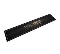 LoogCape Kitchen Rug Washable Coffee Text, 60x300 cm Velvet Absorbent Runner, Non-Slip Latex Backing, Easy Roll-Up Storage, Durable Indoor Floor Mat