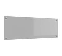 LoogCape Kitchen Splashback Light Grey 120 x 40 cm Made of Tempered Safety Glass for Modern Kitchens Heat Resistant Dishwasher Safe Heavy Duty Accessories Easy Assembly Durable Cooking Accessories