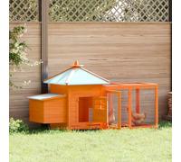 LoogCape Large Weatherproof Garden Chicken Coop with Nesting Box and Large Free Run for Chickens, Ducks, Geese, Rabbits and Small Animals, Made of High Quality Wood and Galvanised Steel, Ideal for