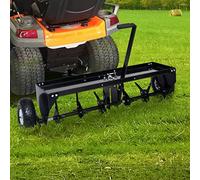 LoogCape Lawn Aerator for Ride-on Mower 40" with Steel Roller, Floor Ventilation, Garden, Aerator, for Meadow and Green Areas, Easy Assembly, Includes Universal Coupling