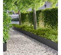 LoogCape Lawn Edging Pack of 20 Metal, Weatherproof, Rustproof, Flexible Flower Bed Edging with Plug-In System, Sturdy Bending Element for Garden, Lawn, Paths, Edging, Robust Design, Easy Assembly