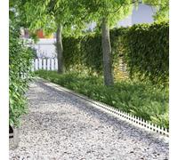 LoogCape Lawn Edging Pack of 20, Silver, 103 x 0.05 x 22 cm, Galvanised Steel, Garden Bed Edging, Path Limiter, Flexible Pluggable Edge for Outdoor Use, Durable, Weatherproof, Robust