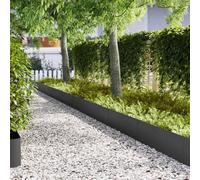 LoogCape Lawn Edging Pack of 50 Black 100 x 0.05 x 30 cm Weatherproof Garden Edging for Flower Beds, Paths and Patios Flexible Plug-In Systems Durable Root Barriers for Private and Commercial Use