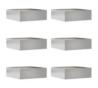 LoogCape Lawn Edging Pack of 6 Stainless Steel 40 x 40 x 13 cm Weatherproof Garden Edges for Beds and Paths Flexible Plug-In Systems Durable Border for Outdoor Use