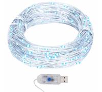 LoogCape LED Light Wire 40 m 400 LED Cool White with 8 Functions for Indoor and Outdoor Use, Waterproof Christmas Lighting, Garden, Balcony, Party, Advent, Window, Room, Decoration, Timer