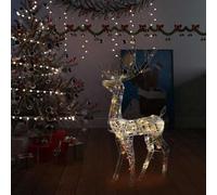 LoogCape LED Reindeer Acrylic Christmas Decoration 140 LEDs Colourful 128 cm Outdoor Indoor Garden Balcony Patio with 8 Light Modes, USB Connection, Waterproof Cable