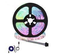 LoogCape LED Strip Pack of 12 Black Transparent 2500 mm USB Power Supply Durable Dimmable Flexible Interior Lighting Creative Accent and Work Light for Living Room Bedroom Balcony Party