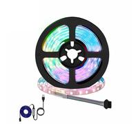LoogCape LED Strip Pack of 12 Black Transparent 950 mm USB Power Supply Modern Design for Indoor Spaces, Flexible Lighting, Colour Changing, Durable, Creative Accent and Work Lighting
