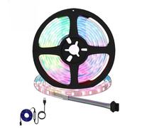 LoogCape LED Strip Set of 2 Black Transparent 210 x 0.8 x 0.3 cm Flexible Lighting with USB Power Supply for Indoor Spaces, Dimmable, Colour-Changing, Durable, Modern, Versatile