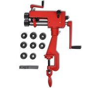 LoogCape Manual Pipe Beading Machine Made of Cast Iron, Portable Bending Tool for Metal Pipes, Workshop, Installation, Car, Plumbing, Heating and Air Conditioning, Robust and Easy to Use