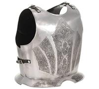 LoogCape Medieval Knight Chestplate Cuirass Steel for LARP Cosplay Parties Halloween Theatre Reenactment Antique Replica Silver