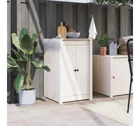 LoogCape MEPPEL Cabinet Door for Outdoor Kitchen White 50 x 9 x 82 cm Solid Wood with Metal Knobs Replacement for Renovation DIY Installation Privacy Screen Tidy Wood Modern