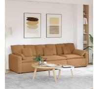 LoogCape Modular Corner Sofa with Cushion in Beige, Flexible Living Landscape with Seating Elements, Extension, Upholstery, Couch, Chaise Longue, Ottoman, Seat, Accessories, Durable