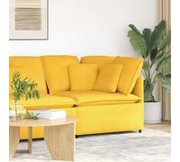 LoogCape Modular Corner Sofa with Cushion in Light Yellow, 100 cm, Flexible Living Landscape with Upholstered Corner, Seat Elements, Chaise Longue, Ottoman, Extension, Accessories, Durable Upholstery