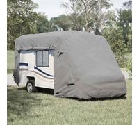 LoogCape Motorhome Cover Grey 610 x 235 x 275 cm Waterproof Breathable UV-Resistant Protective Tarpaulin for Outdoor Indoor Vehicles with Elastic Band and Mounting Strap