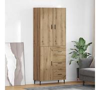 LoogCape Multi-Purpose Highboard 2-Piece Artisan Oak 69.5 x 34 x 180 cm Wood Material with Storage Space, Drawers, Doors, Shelf, for Living Room, Dining Room, Hallway, Office, Modern Storage Solution